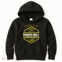 Donald Trump Border Wall Construction Co Kids Hoodie thumb 0