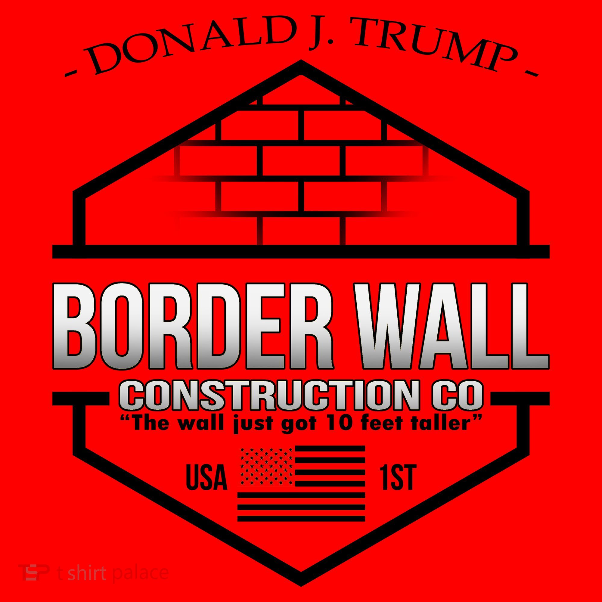 Donald Trump Border Wall Construction Co Santa Hat