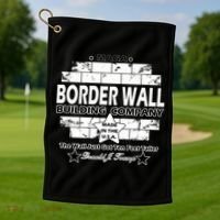 Donald Trump Border Wall Construction Company Golf Towel thumb 1