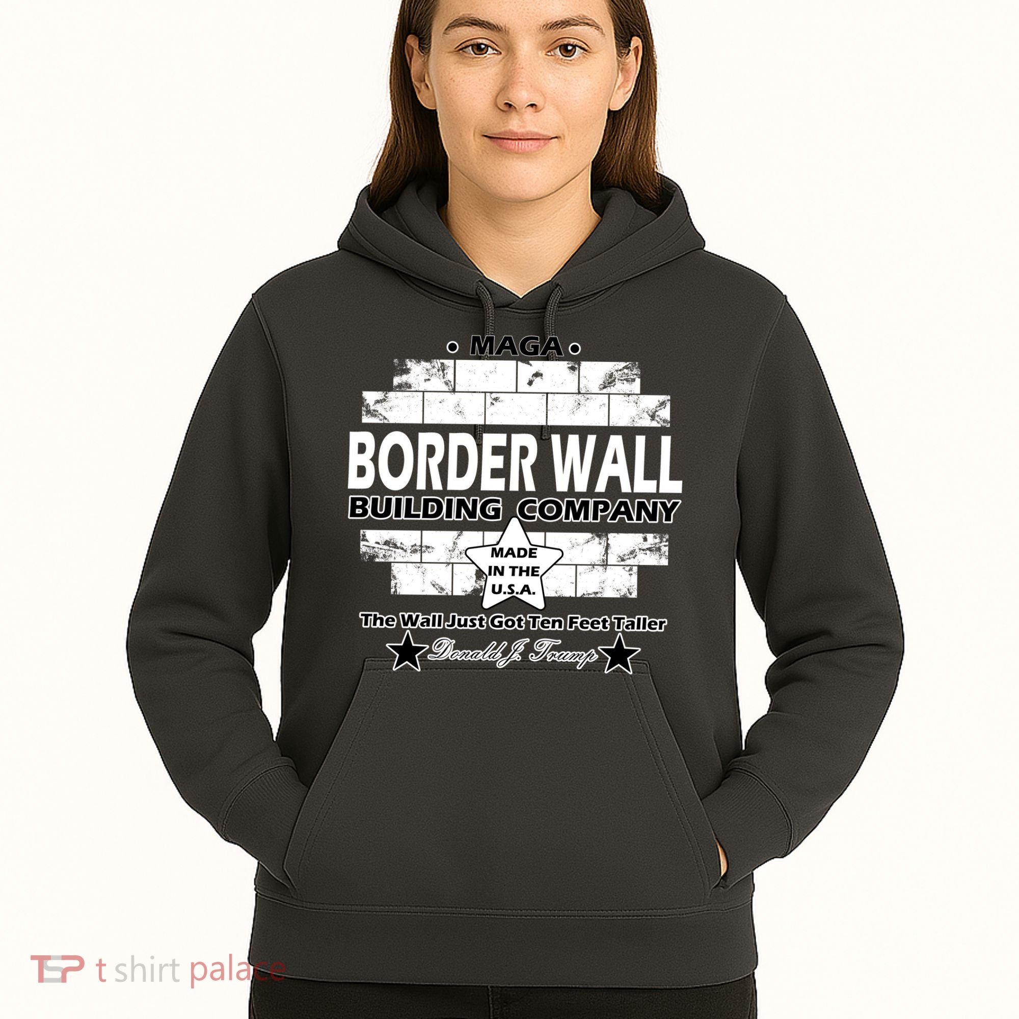 Donald Trump Border Wall Construction Company Hoodie