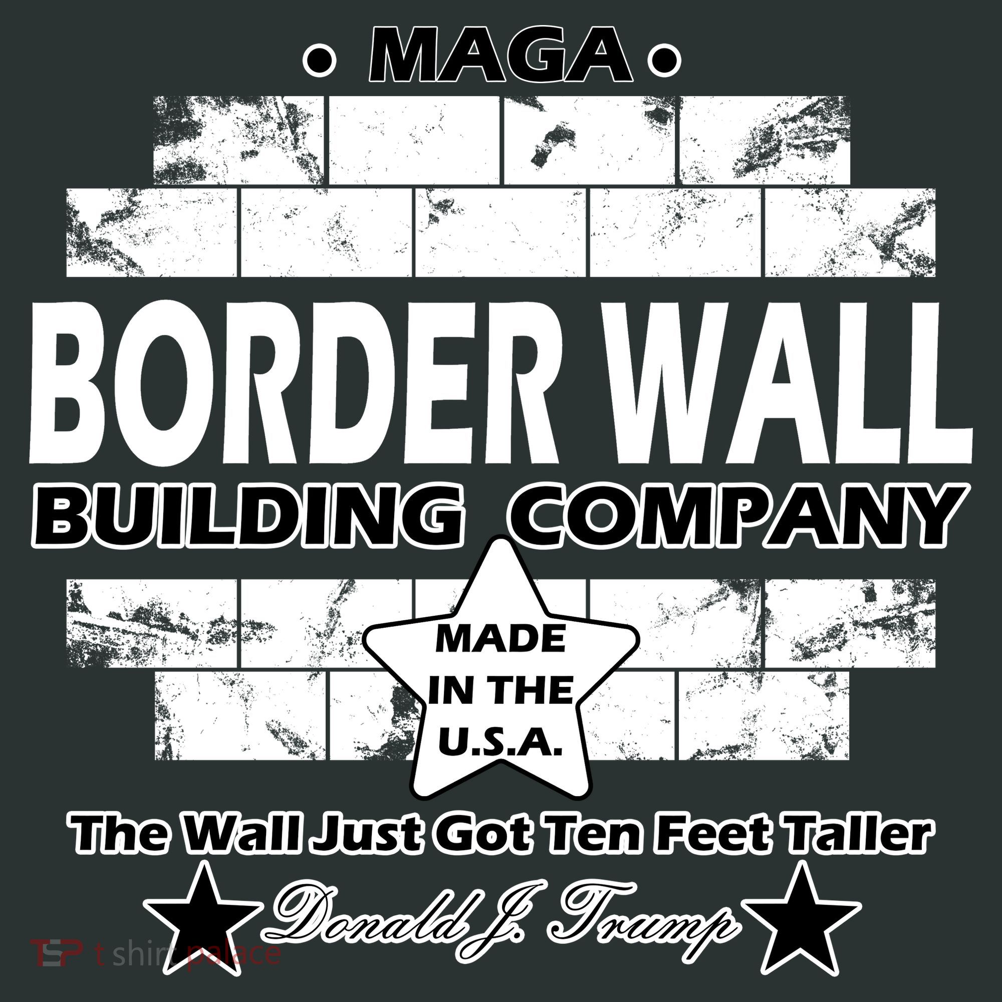 Donald Trump Border Wall Construction Company Coaster