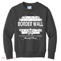Donald Trump Border Wall Construction Company Kids Sweatshirt thumb 0