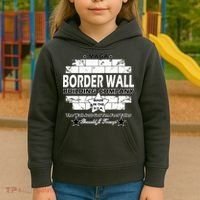 Donald Trump Border Wall Construction Company Kids Hoodie thumb 3