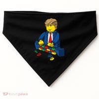 Donald Trump Building a Wall out of Toys USA-Made Doggie Bandana thumb 0