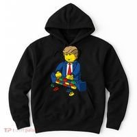 Donald Trump Building a Wall out of Toys Hoodie thumb 0