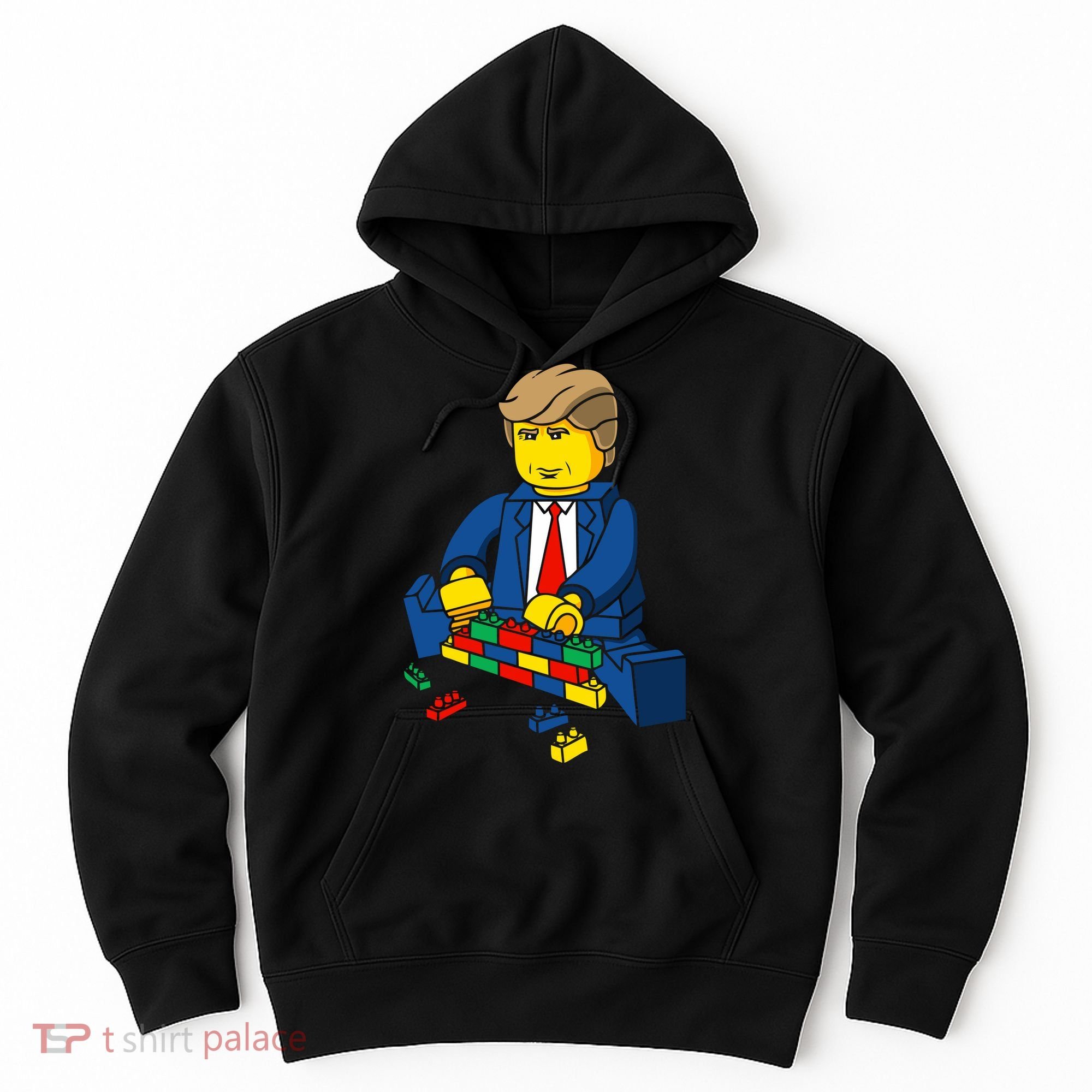 Donald Trump Building a Wall out of Toys Hoodie