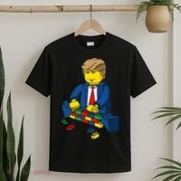 Donald Trump Building a Wall out of Toys T-Shirt thumb 2