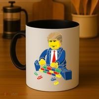 Donald Trump Building a Wall out of Toys Coffee Mug thumb 4