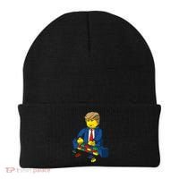 Donald Trump Building a Wall out of Toys Beanie thumb 0