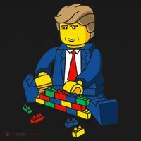 Donald Trump Building a Wall out of Toys Women's Hoodie thumb 2
