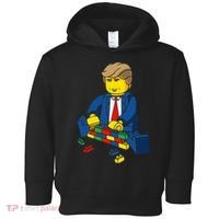 Donald Trump Building a Wall out of Toys Toddler Hoodie thumb 0
