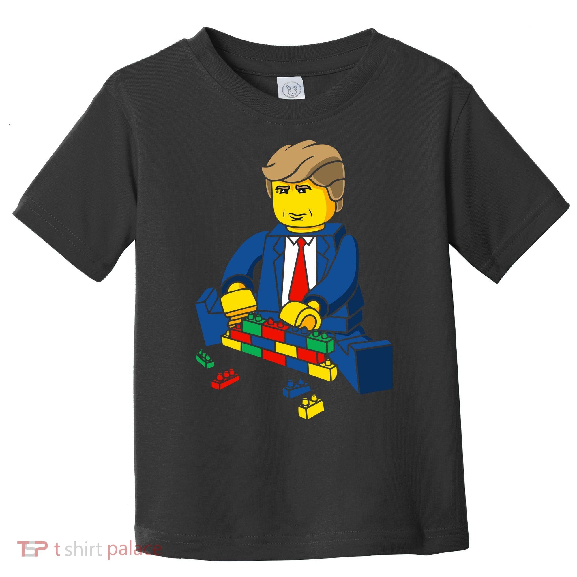 Donald Trump Building a Wall out of Toys Toddler T-Shirt