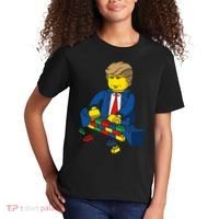 Donald Trump Building a Wall out of Toys Kids T-Shirt thumb 2