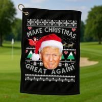 Donald Trump Christmas Golf Towel thumb 1