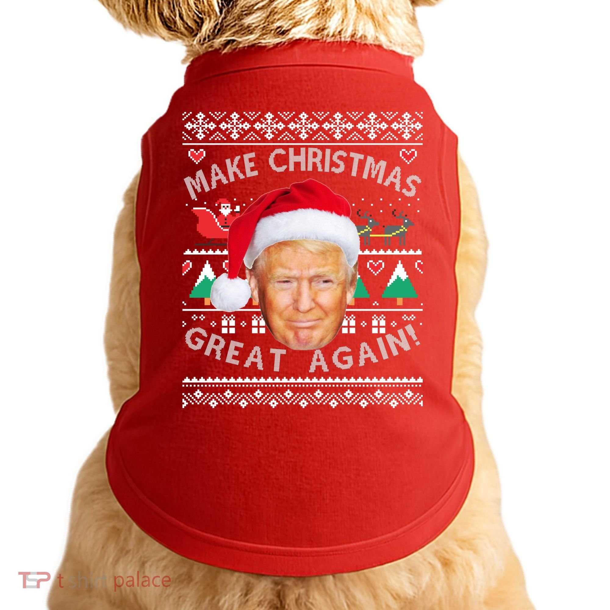 Donald Trump Christmas Doggie Tank