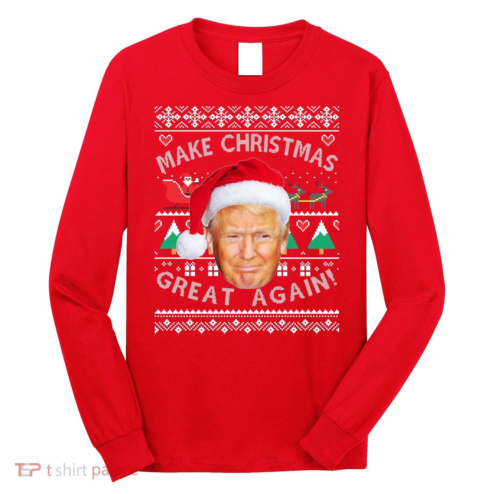 Donald Trump Christmas Long Sleeve Shirt