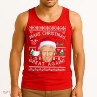 Donald Trump Christmas Tank Top thumb 3