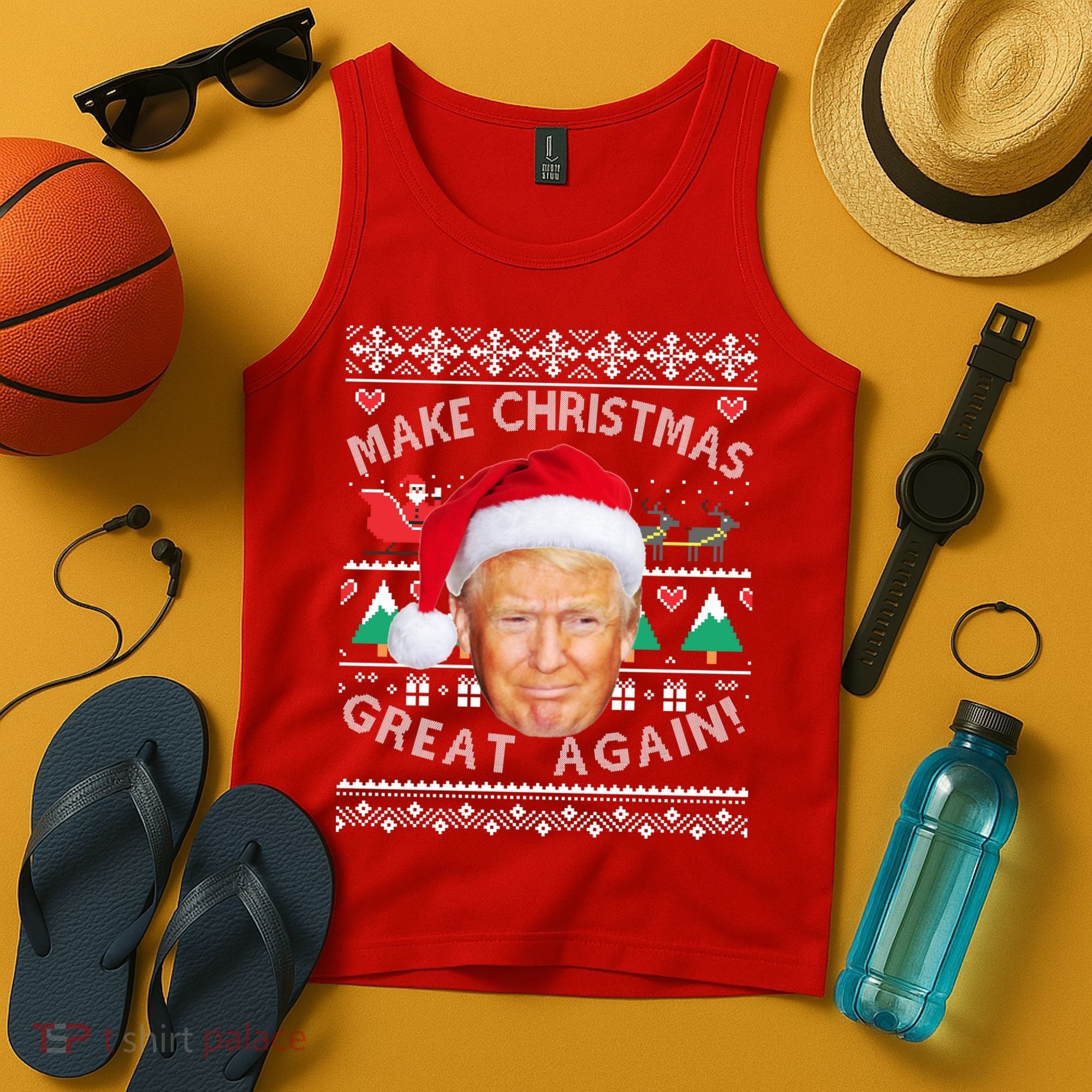 Donald Trump Christmas Tank Top
