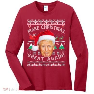 Donald Trump Christmas Women's Long Sleeve Shirt