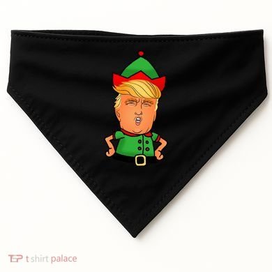 Donald Trump Christmas Elf USA-Made Doggie Bandana