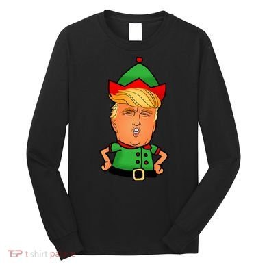 Donald Trump Christmas Elf Long Sleeve Shirt