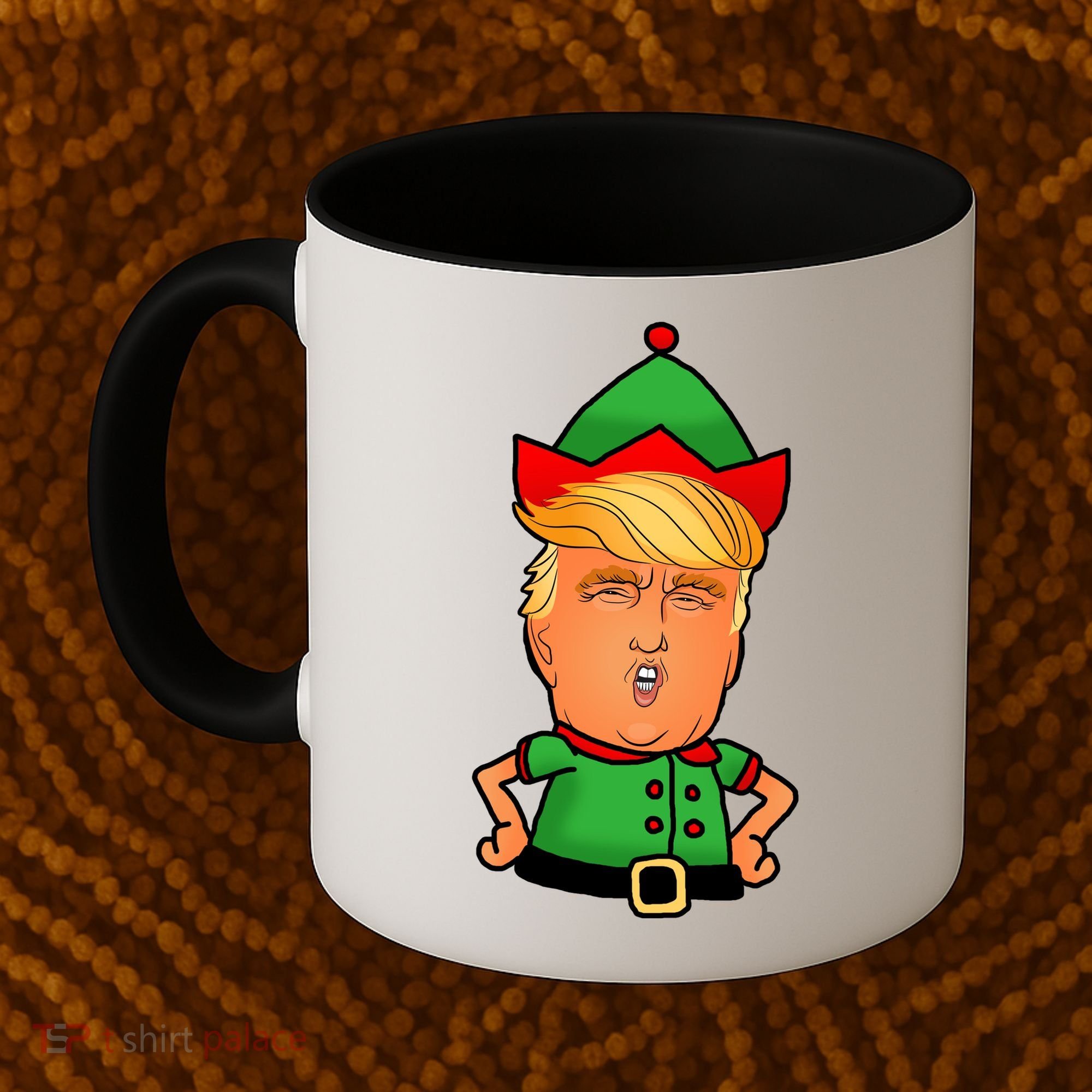 Donald Trump Christmas Elf Coffee Mug