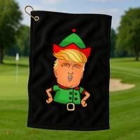 Donald Trump Christmas Elf Golf Towel thumb 1