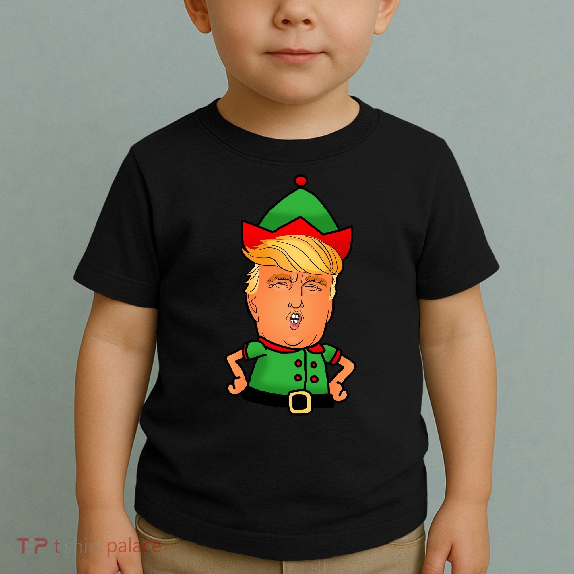 Donald Trump Christmas Elf Toddler T-Shirt