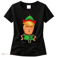 Donald Trump Christmas Elf Women's T-Shirt thumb 0