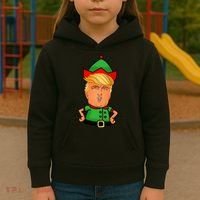 Donald Trump Christmas Elf Kids Hoodie thumb 3