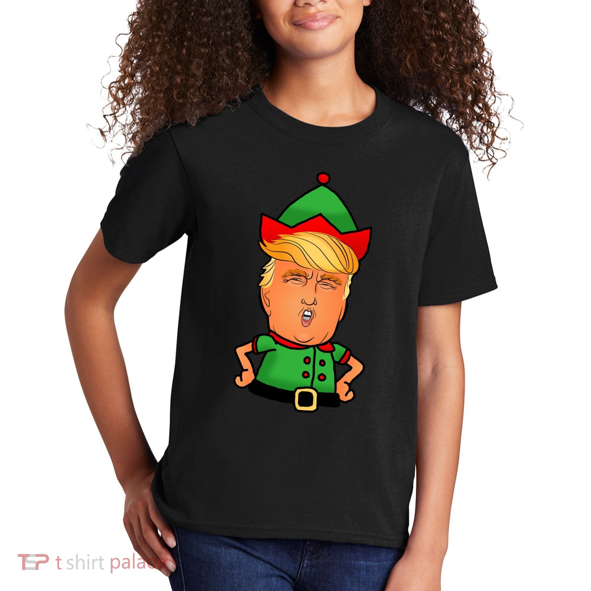 Donald Trump Christmas Elf Kids T-Shirt