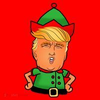 Donald Trump Christmas Elf Santa Hat thumb 1