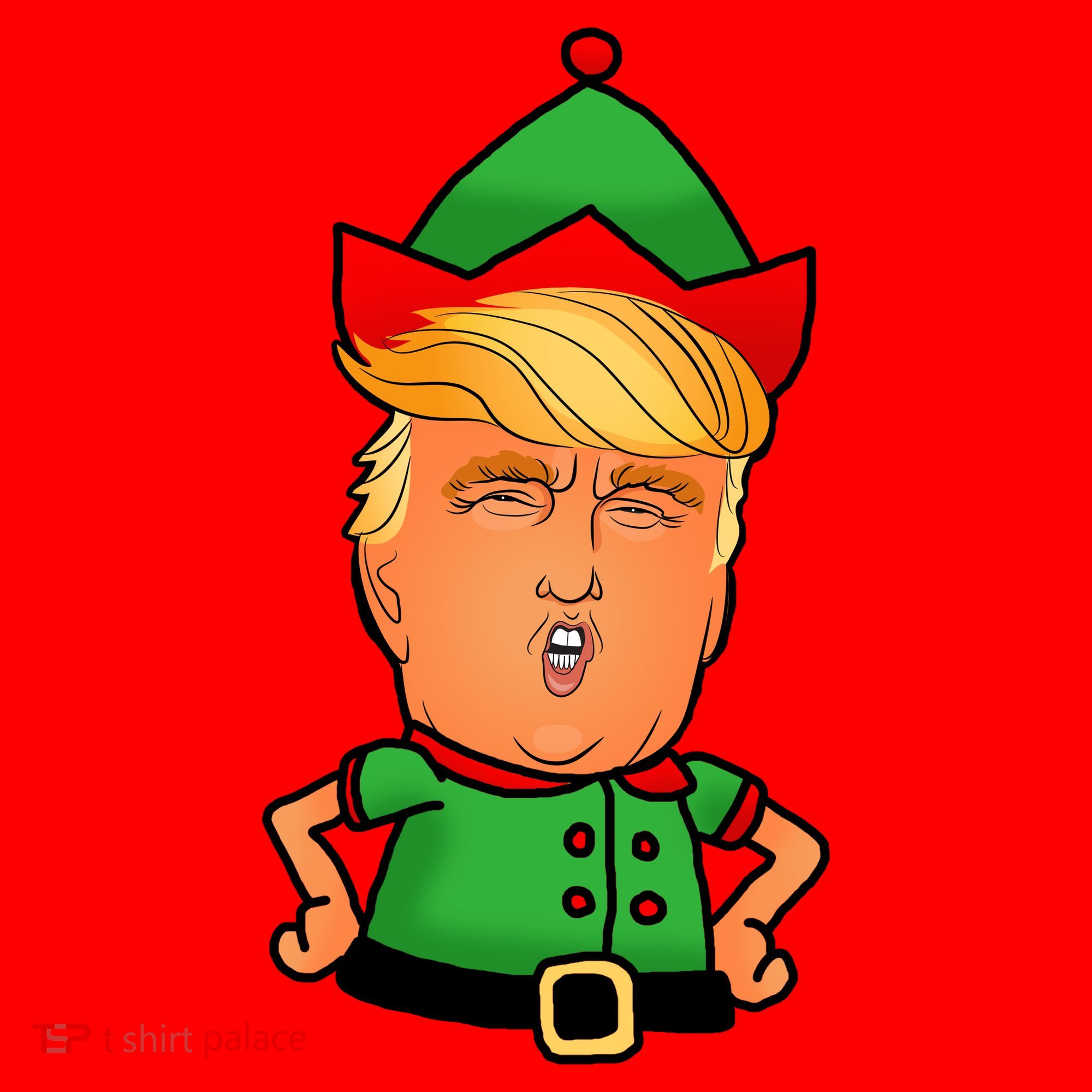 Donald Trump Christmas Elf Santa Hat