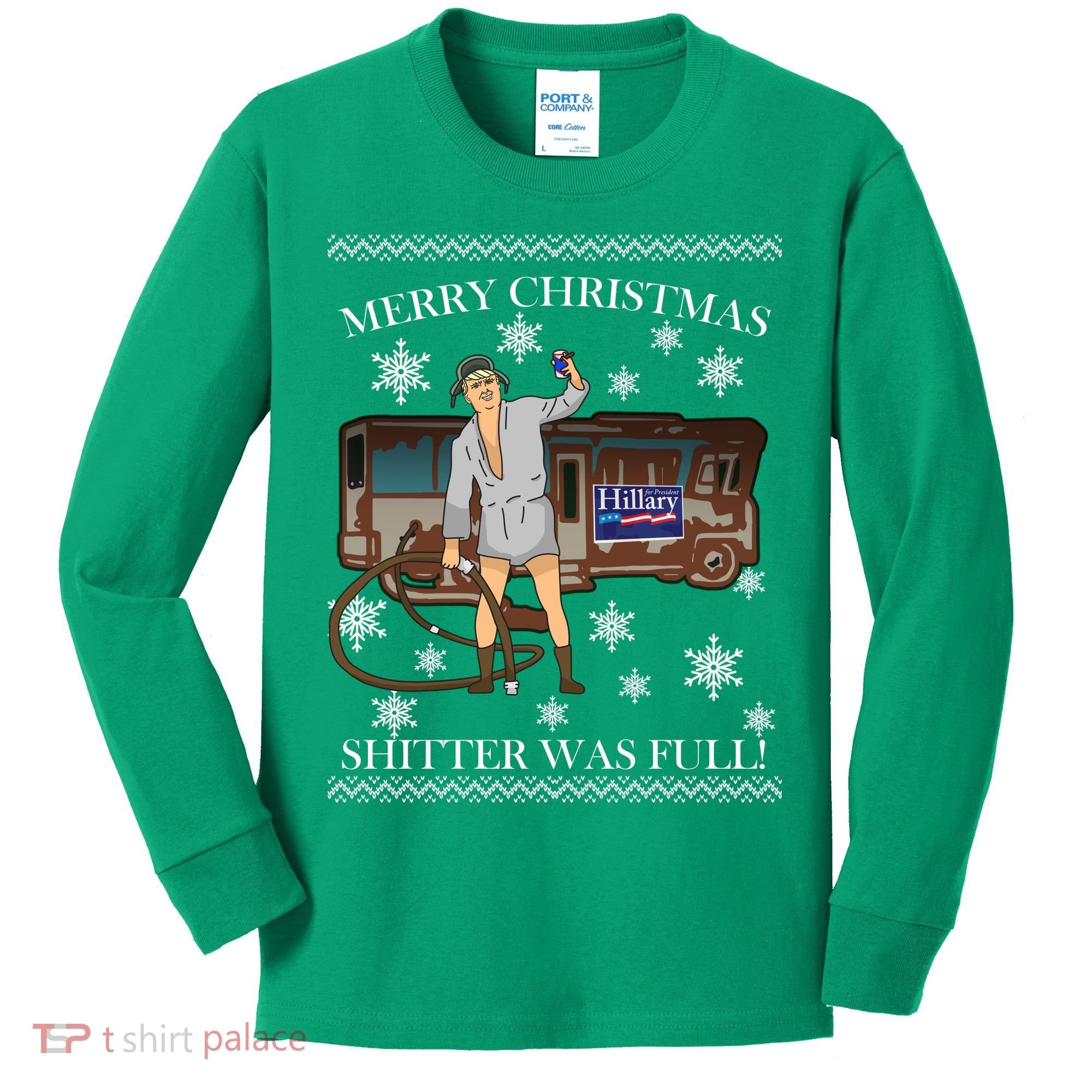 Donald Trump Cousin Eddie Shitter Was Full Kids Long Sleeve Shirt