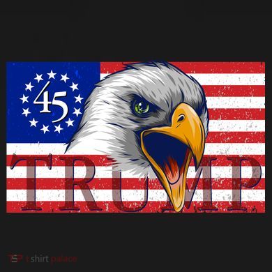 Donald Trump Eagle Betsy Ross Flag Cropped Pullover Crew