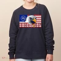 Donald Trump Eagle Betsy Ross Flag Women's Sweatshirt thumb 0
