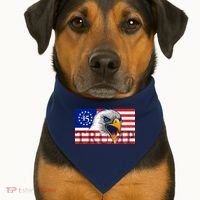 Donald Trump Eagle Betsy Ross Flag USA-Made Doggie Bandana thumb 1