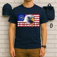 Donald Trump Eagle Betsy Ross Flag T-Shirt thumb 6