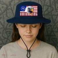 Donald Trump Eagle Betsy Ross Flag Bucket Hat thumb 3