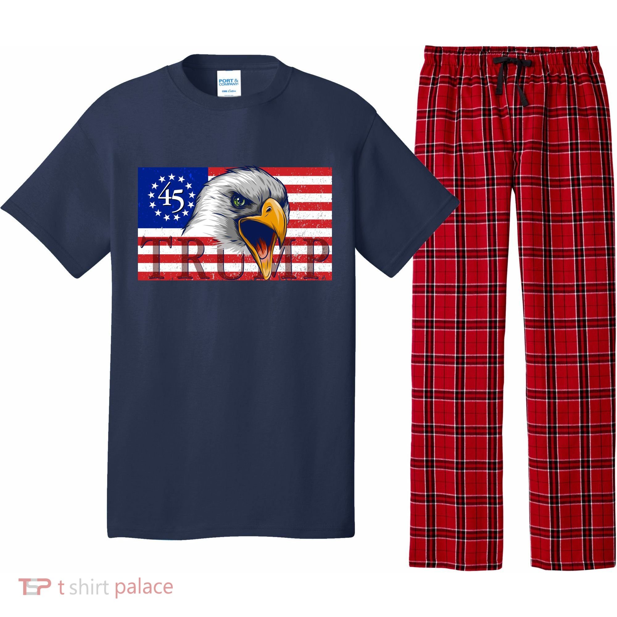 Donald Trump Eagle Betsy Ross Flag Pajama Set