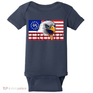Donald Trump Eagle Betsy Ross Flag Baby Bodysuit
