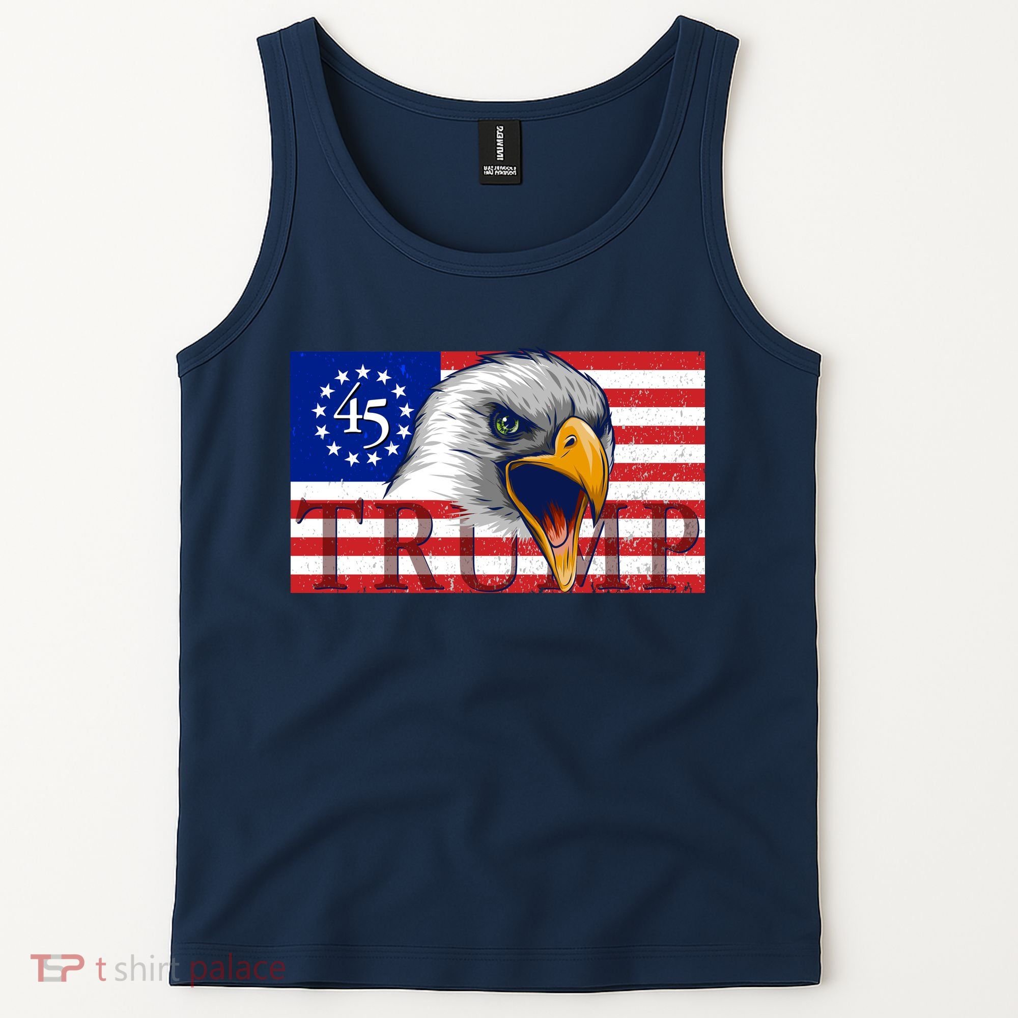 Donald Trump Eagle Betsy Ross Flag Tank Top
