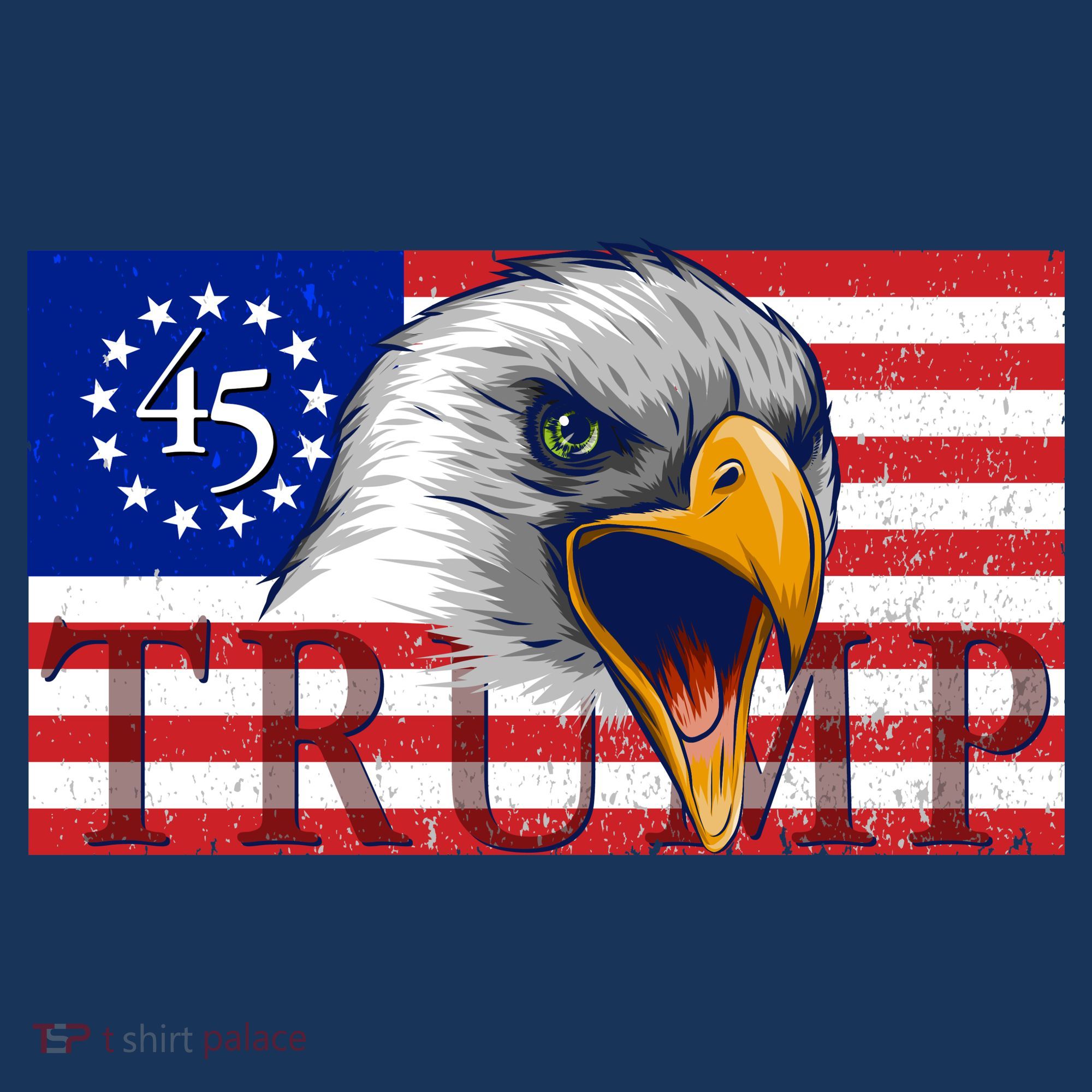 Donald Trump Eagle Betsy Ross Flag Tank Top
