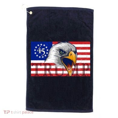 Donald Trump Eagle Betsy Ross Flag Golf Towel