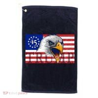 Donald Trump Eagle Betsy Ross Flag Golf Towel thumb 0