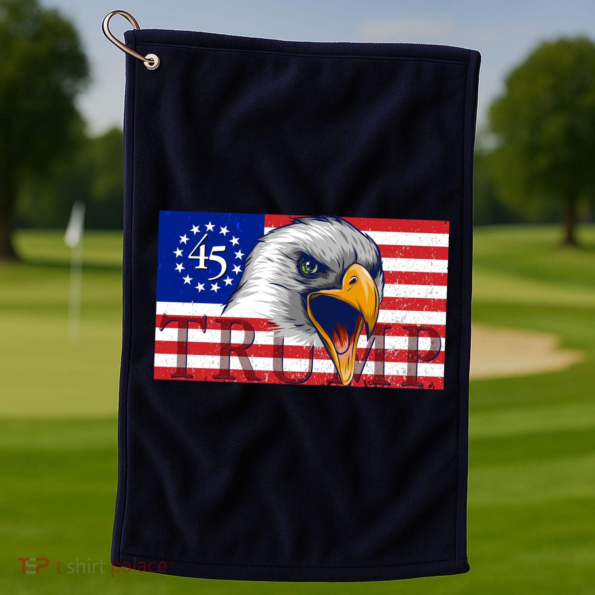 Donald Trump Eagle Betsy Ross Flag Golf Towel