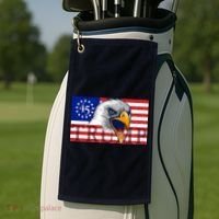 Donald Trump Eagle Betsy Ross Flag Golf Towel thumb 2
