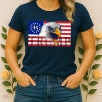 Donald Trump Eagle Betsy Ross Flag Women's T-Shirt thumb 2