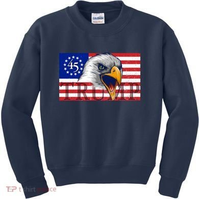 Donald Trump Eagle Betsy Ross Flag Kids Sweatshirt