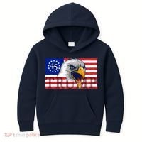 Donald Trump Eagle Betsy Ross Flag Kids Hoodie thumb 0